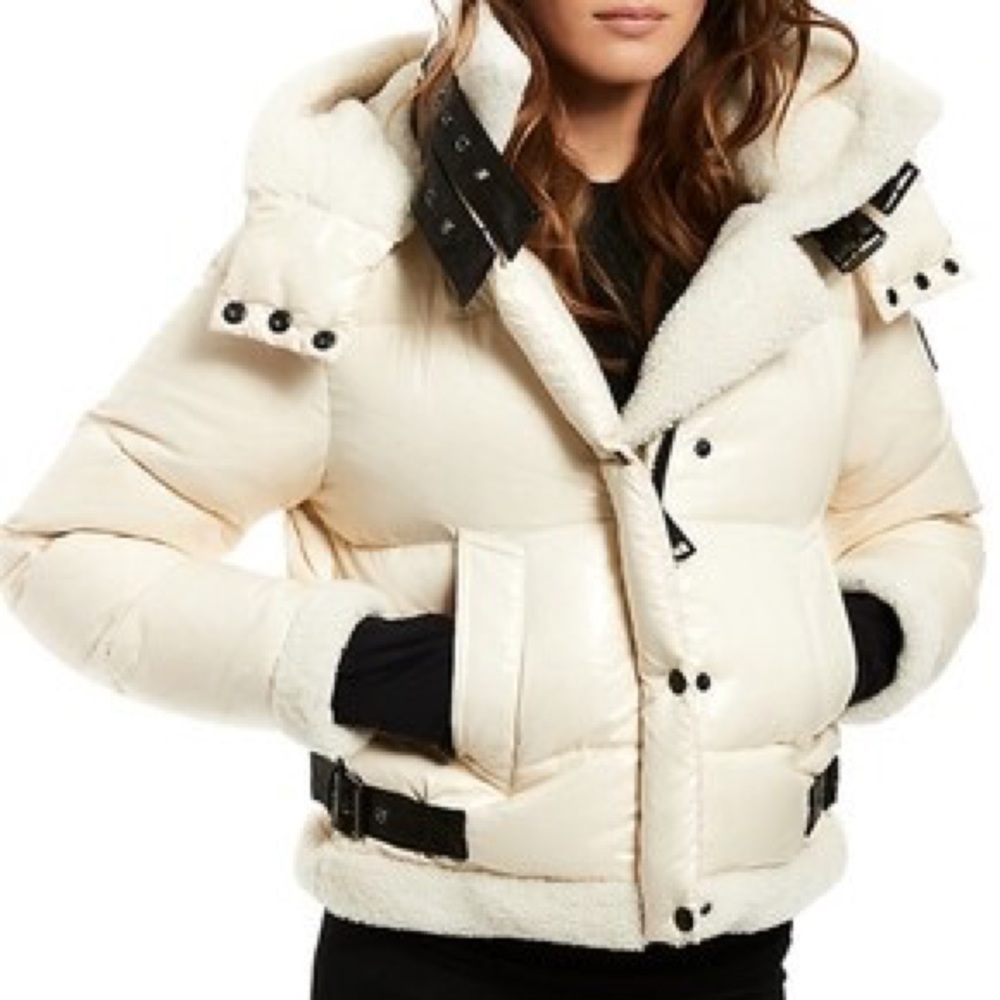 Sam. Ryan Shearling-Trim Puffer Down Jacket - NWT - Picture 3 of 10